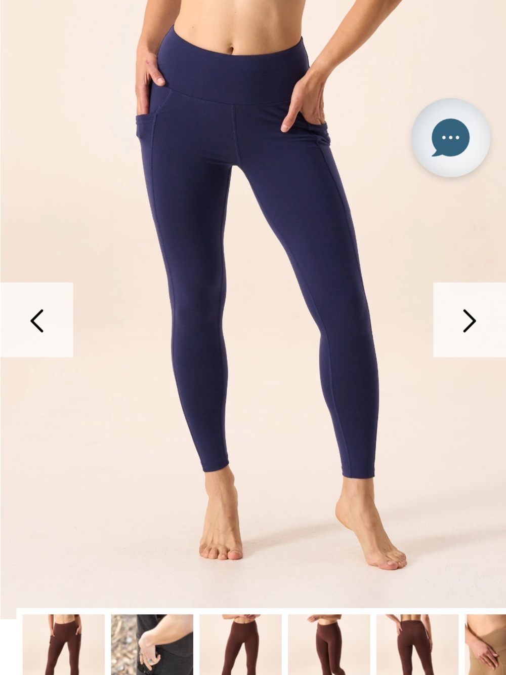 Woolly’s High-Waist Blue Merino Wool Leggings with Side Pockets size S - Picture 8 of 15